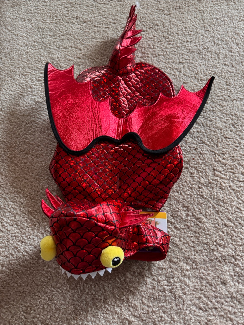 Red Dragon DogCostume Hat and Cape Set